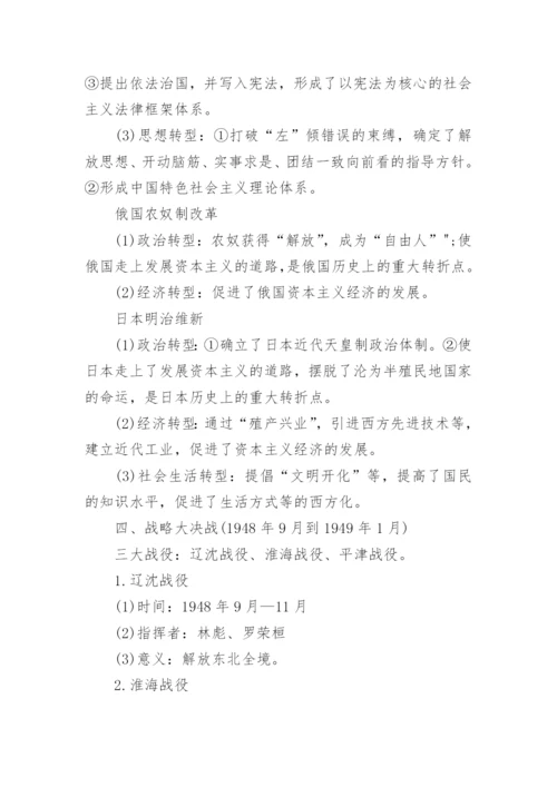 最新中考历史知识点总结归纳(完整版).docx