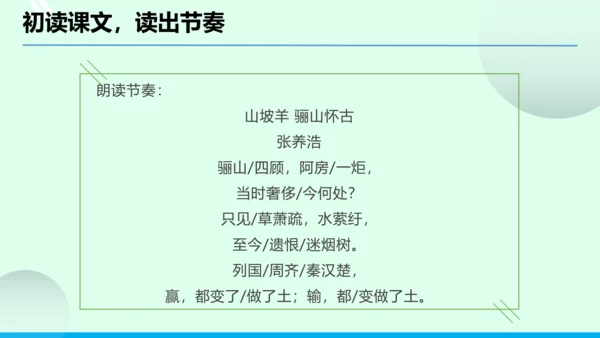 九年级语文下册第六单元课外古诗词诵读《山坡羊 骊山怀古》 课件(共43张PPT)