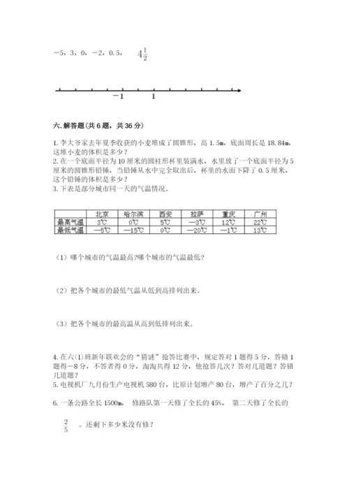 小升初六年级期末试卷含解析答案.docx