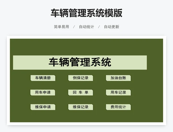 车辆管理系统模版