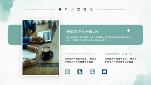 2023年水彩年终总结工作述职报告PPT
