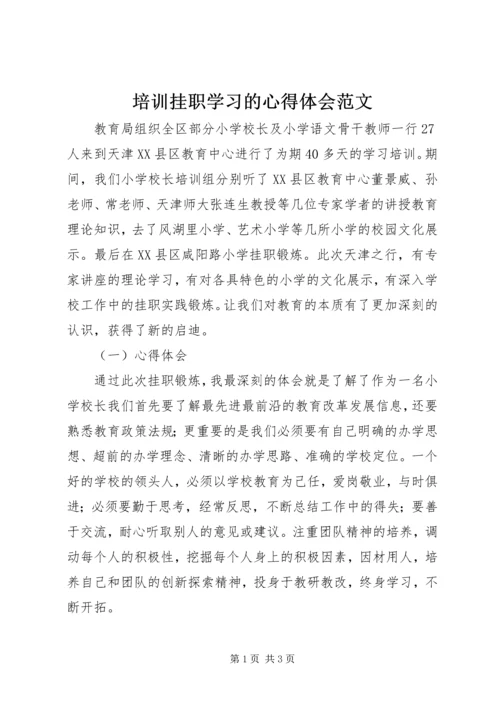 培训挂职学习的心得体会范文.docx