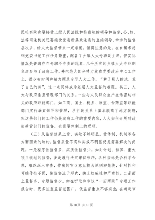 县级人大监督工作情况调研报告范文.docx