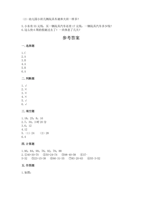 人教版二年级上册数学期末测试卷精品【各地真题】.docx
