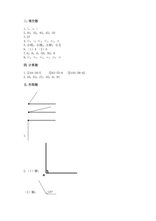 人教版二年级上册数学期中测试卷（名师推荐）.docx