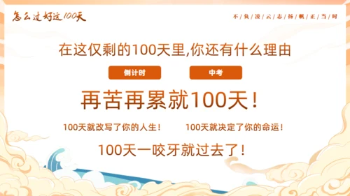 中考为梦想而战斗通用PPT模板