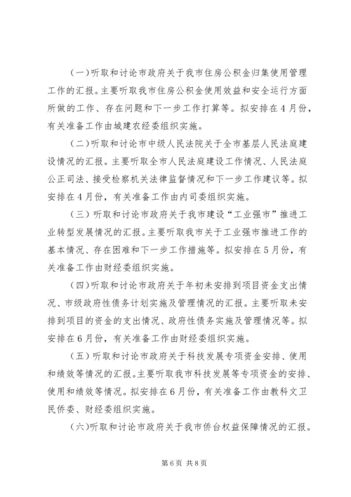 人大常委会年度监督工作计划.docx