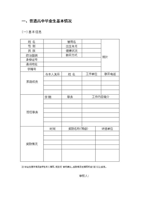 吉林省普通高中学生综合素质评价