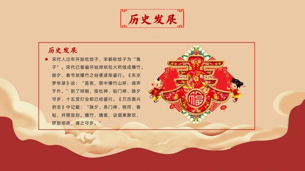 春节习俗传统习俗ppt模板