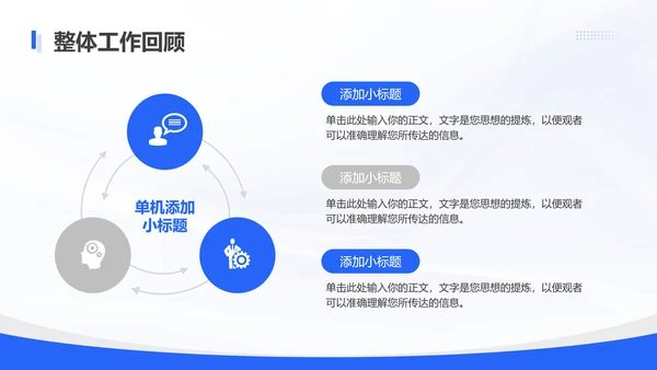 蓝色简约风员工晋升述职报告PPT
