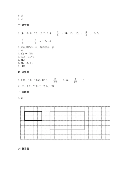 人教版六年级下册数学期末测试卷附完整答案【全优】.docx