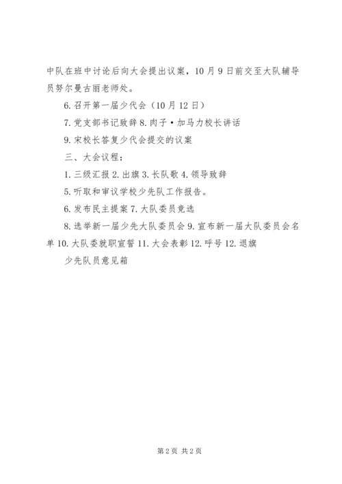 阿拉哈格镇中心小学XX年第一届少代会活动方案.docx