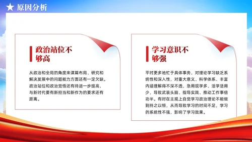 主题教育民主生活会个人对照检査材料党课PPT党建