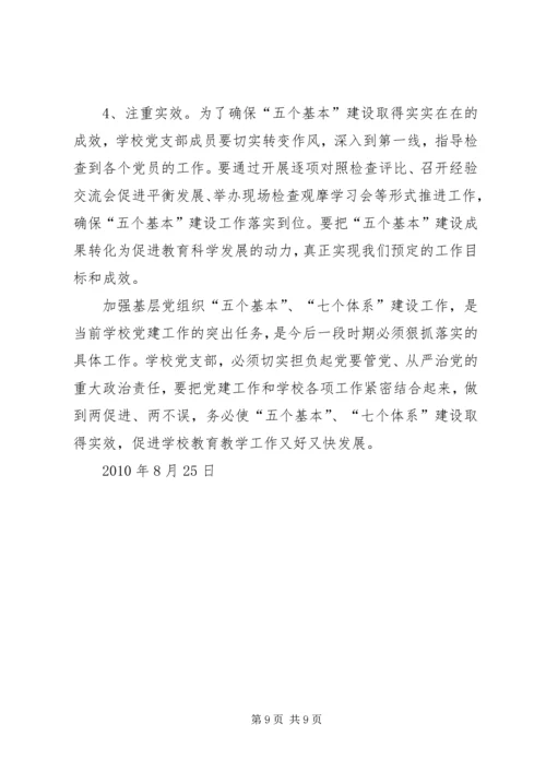 突出“五个基本”推进党的基层组织建设 (2).docx