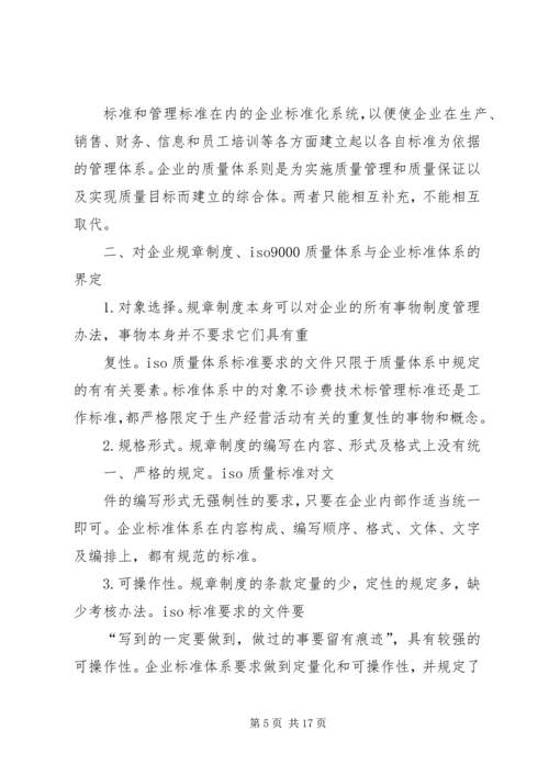 企业制度与质量体系和企业标准的关系.docx