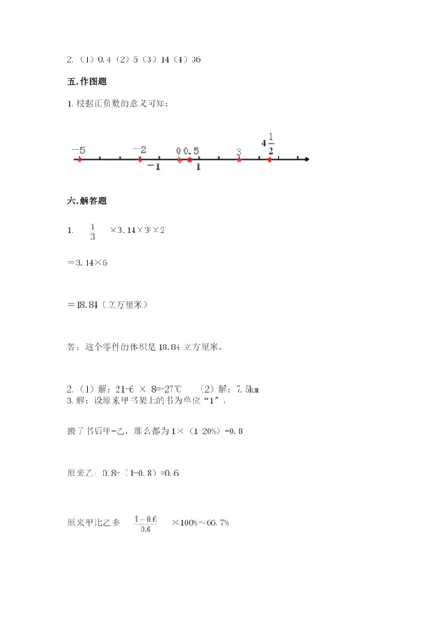 六年级下册数学期末测试卷精品【考点梳理】.docx