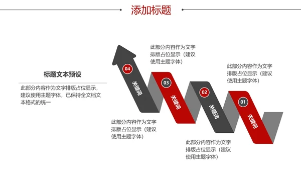 红色商务风总结汇报PPT模板