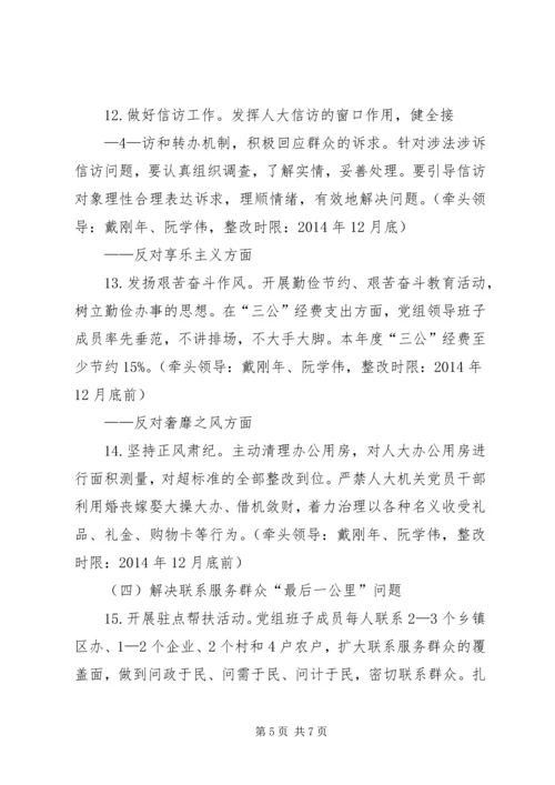 对市人大常委会党组的意见建议 (5).docx