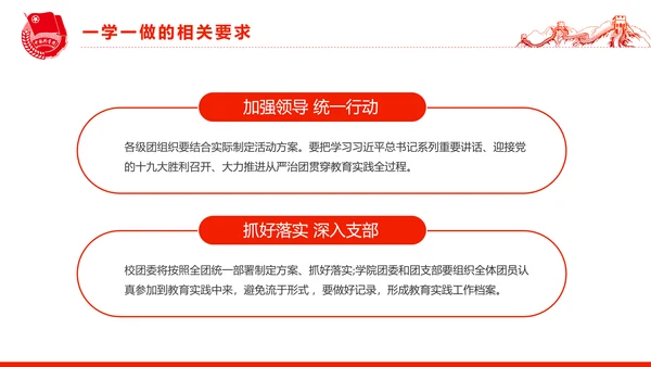 中国共青团一学一做五四青年节PPT模板