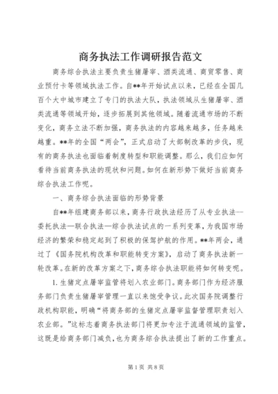 商务执法工作调研报告范文 (2).docx