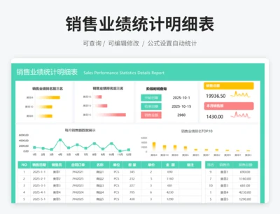 销售业绩统计明细表