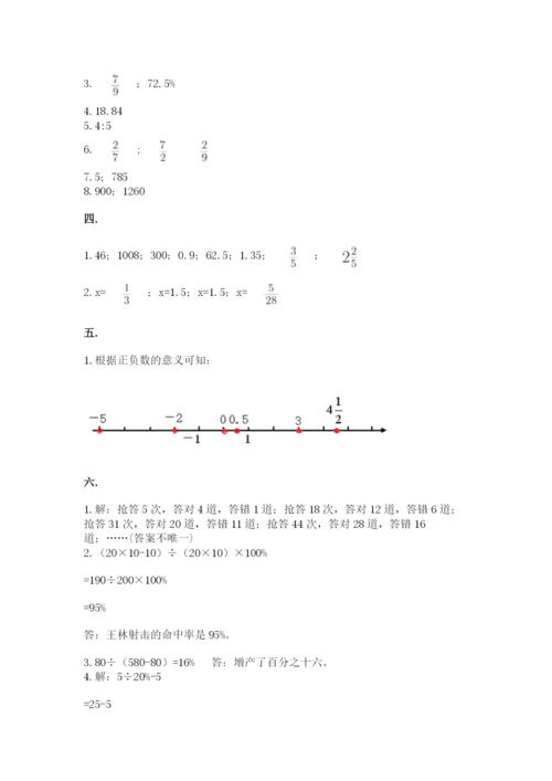 小学毕业班数学检测卷及答案【历年真题】.docx