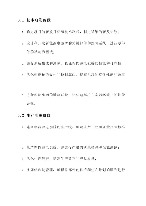 新能源电驱桥项目推进方案