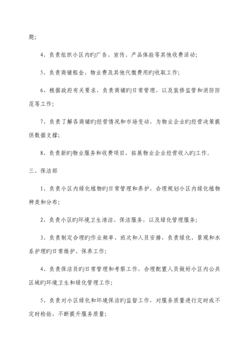 物业公司组织架构及岗位职责.docx