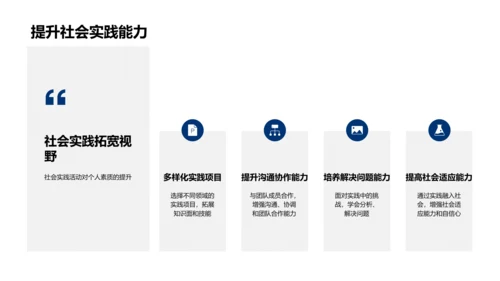 社会实践活动汇报PPT模板