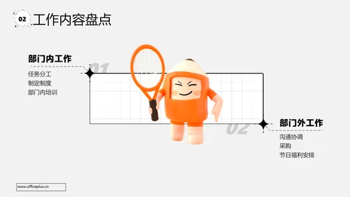 橙色年3D风终总结年末汇报PPT套装