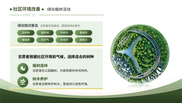 绿色清新风暑假活动：暑假实践保护环境篇PPT模板