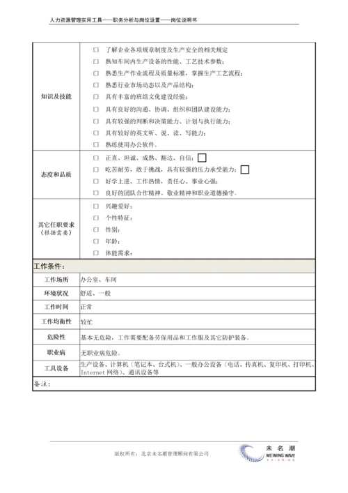 岗位说明书：生产班组长.docx