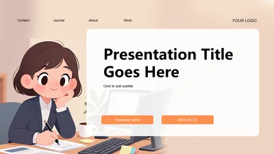 粉色简约风大学生通用求职简历PPT主题