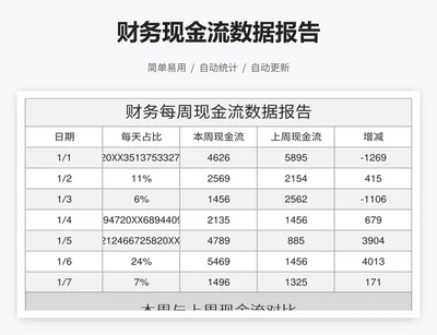 财务现金流数据报告