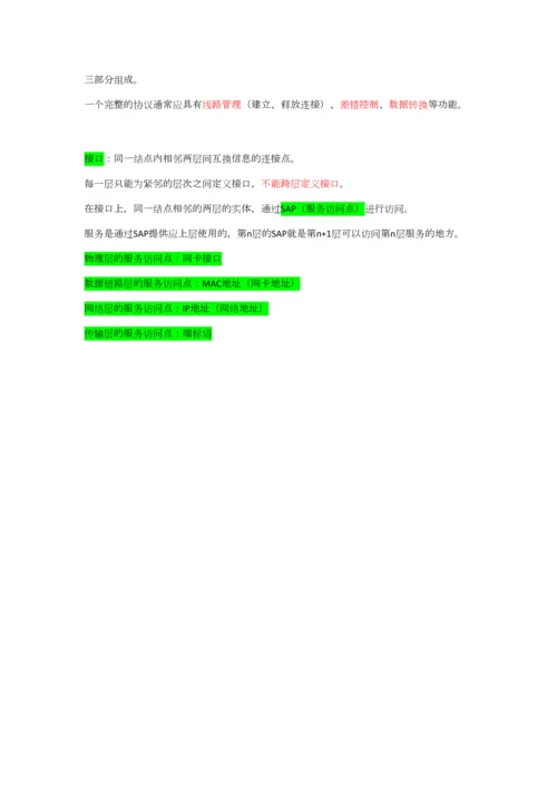 2023年考研计算机网络知识点.docx