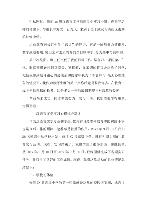 汉语言文学实习心得体会4篇.docx