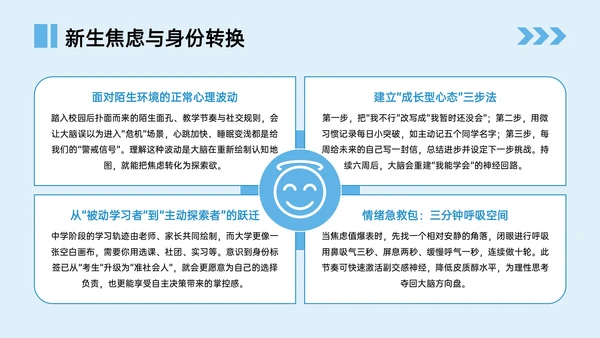蓝色插画风开学季演讲PPT模板