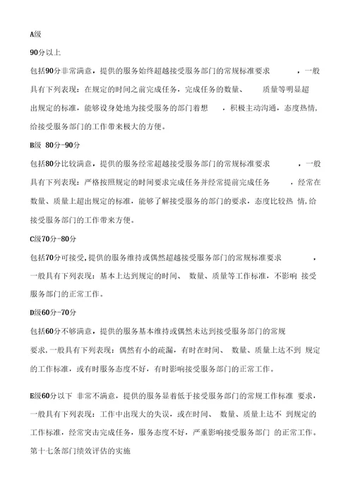 公司绩效管理实施方案