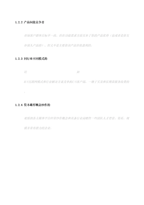 竞品分析报告定稿版