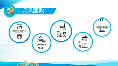 蓝色党建述职报告PPT动态模板