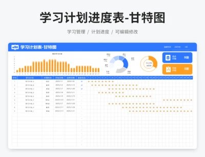 学习计划进度表-甘特图
