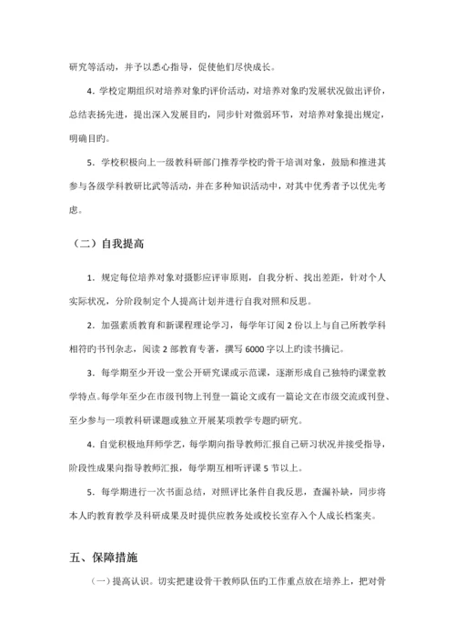 骨干教师培养方案.docx