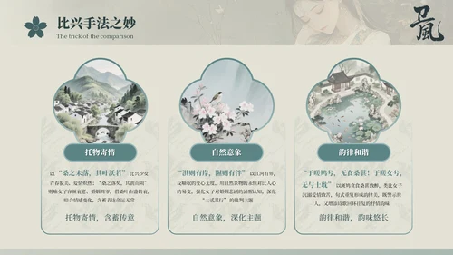 古风人教版高一语文《诗经·氓》课件ppt模板