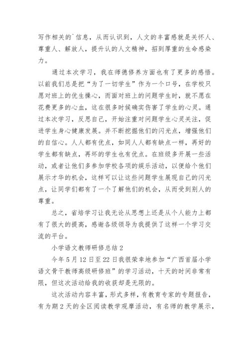 2023小学语文教师研修总结5篇.docx