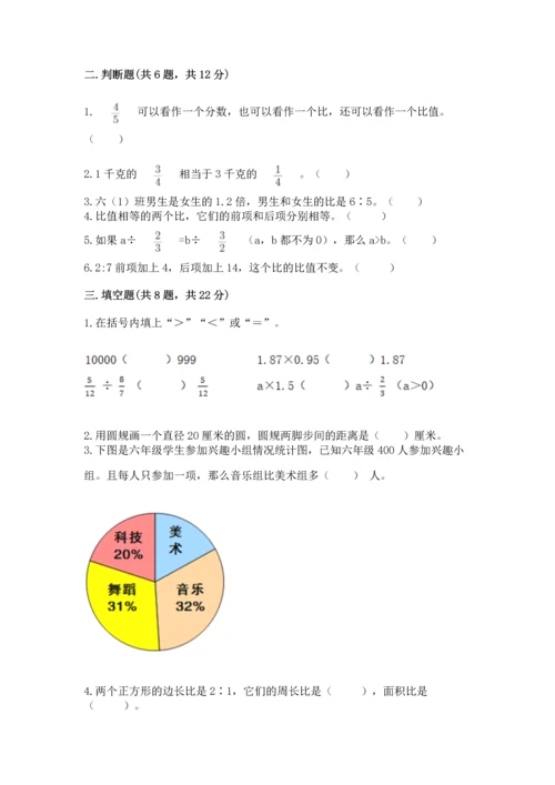 人教版六年级上册数学期末测试卷含答案（综合题）.docx