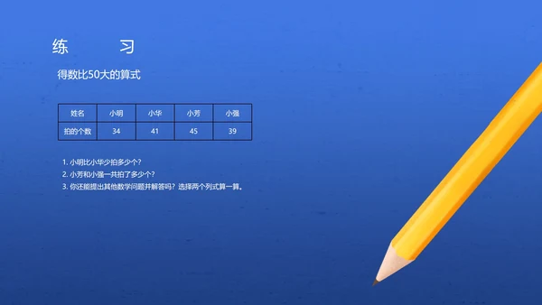 蓝色插画风一年级数学加减法课件PPT模板