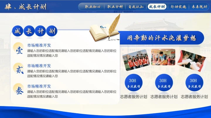 大学生职规赛蓝色就业赛道PPT