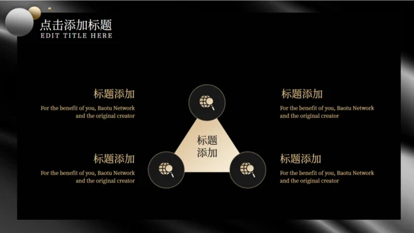 黑金风格商业计划书通用PPT模板
