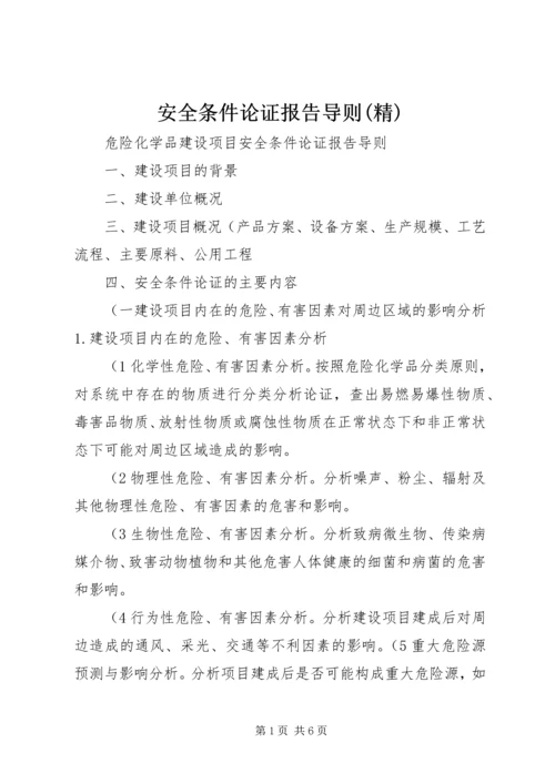 安全条件论证报告导则(精).docx