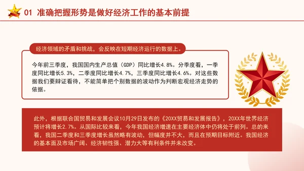 2024年当前经济形势分析与展望党课ppt